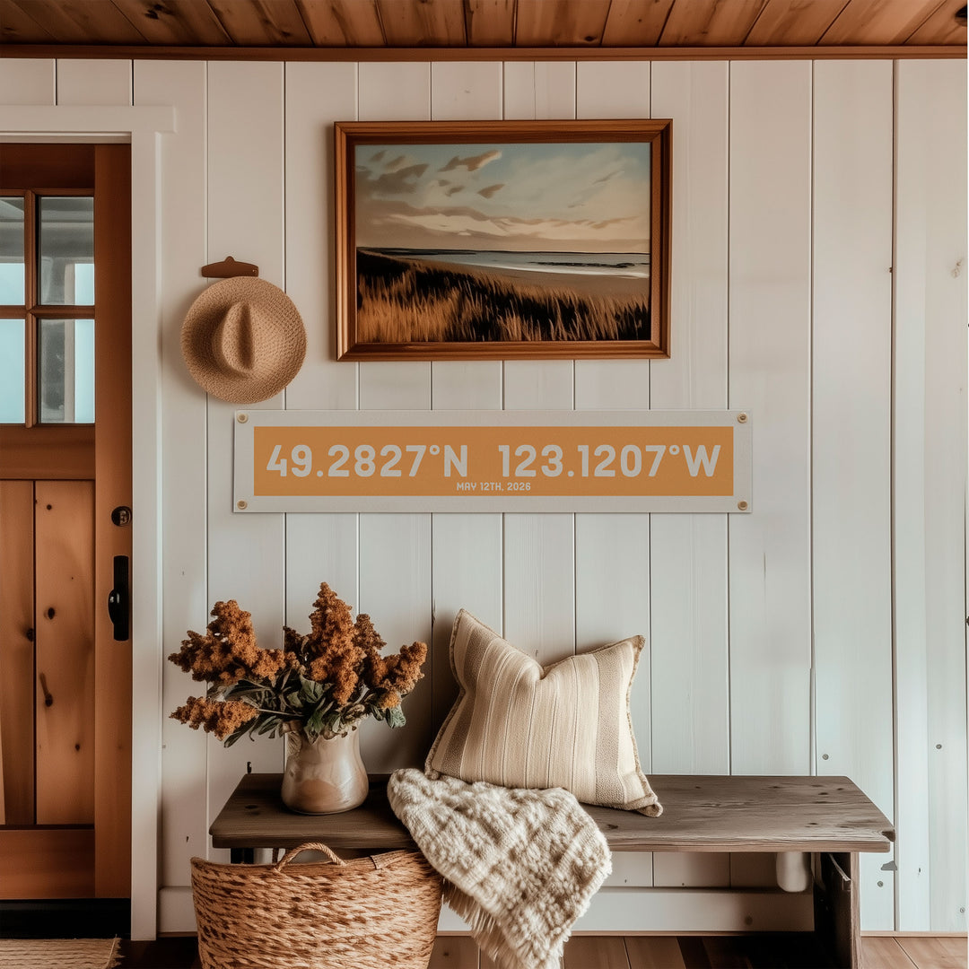 Custom Coordinate Felt Banner