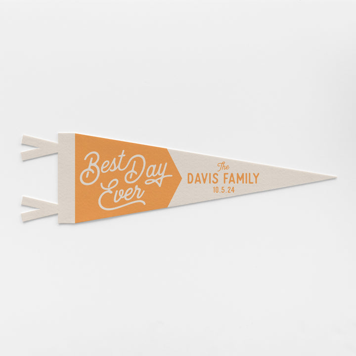 Custom Heritage Wedding Sign Felt Pennant