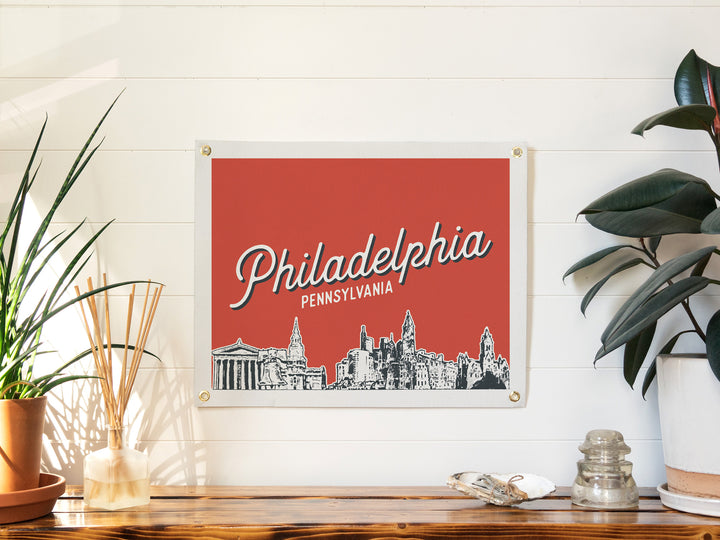 Philadelphia, Pennsylvania City Felt Banner