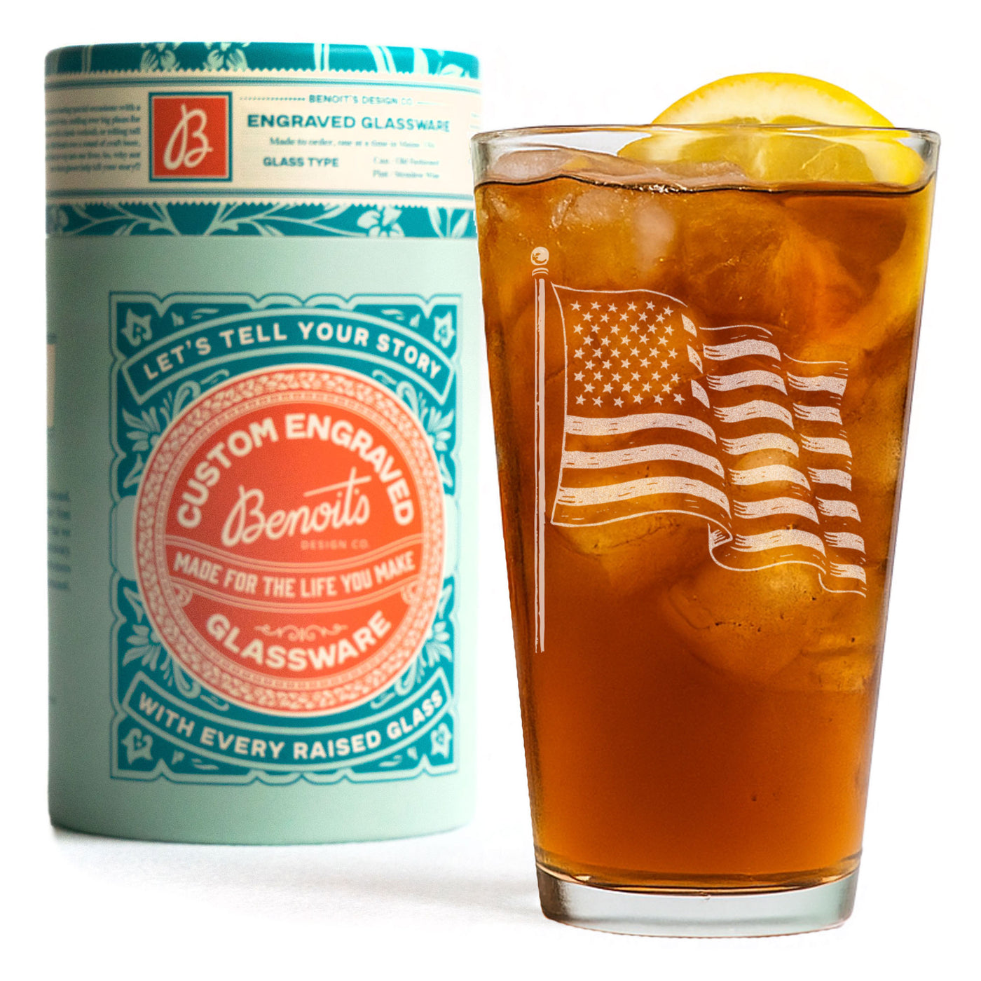 American Flag Glasses