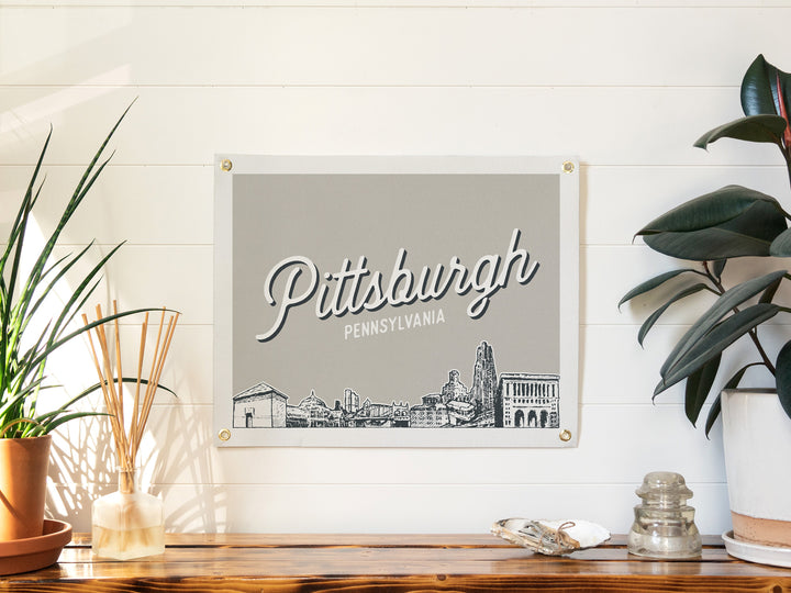 Pittsburgh, Pennsylvania City Felt Banner