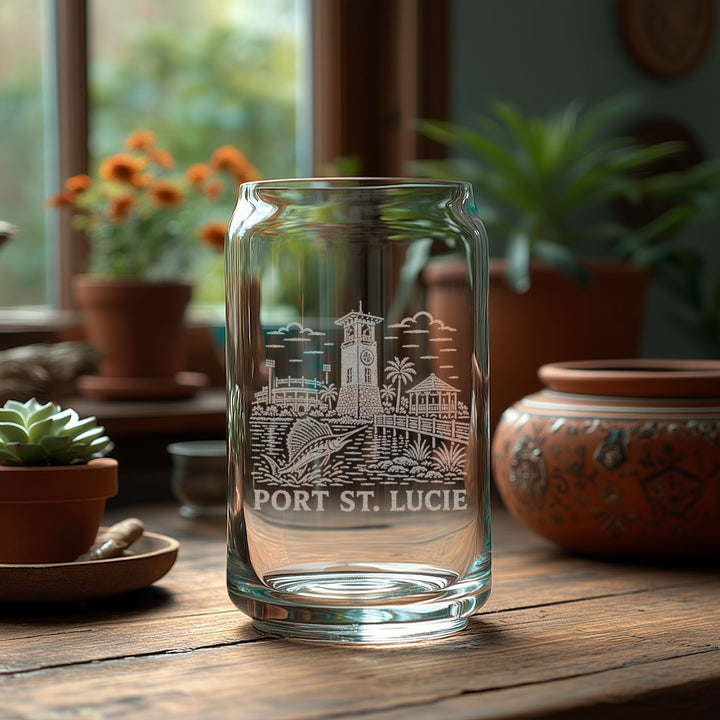 Port St. Lucie Florida Engraved Glass