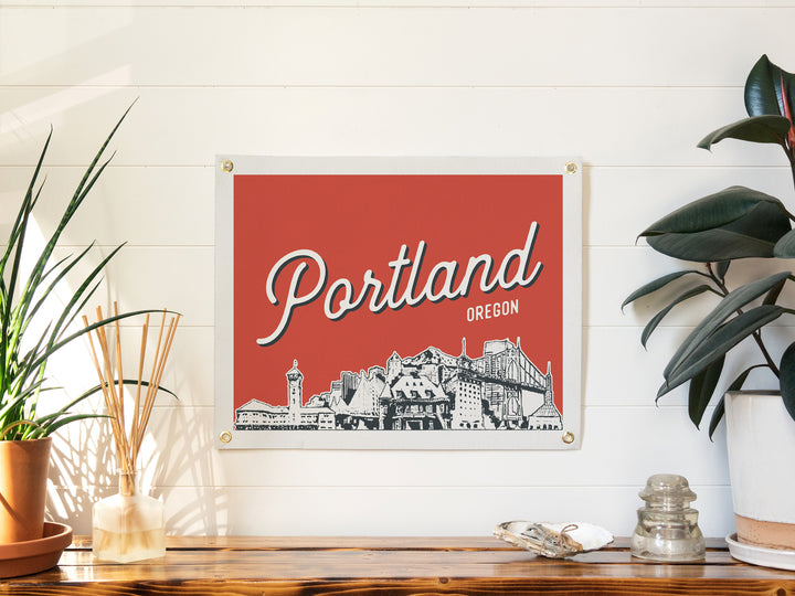 Portland, Oregon City Felt Banner