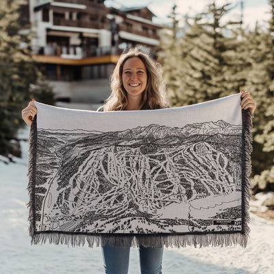 Purgatory, Colorado Ski Trail Map Blankets