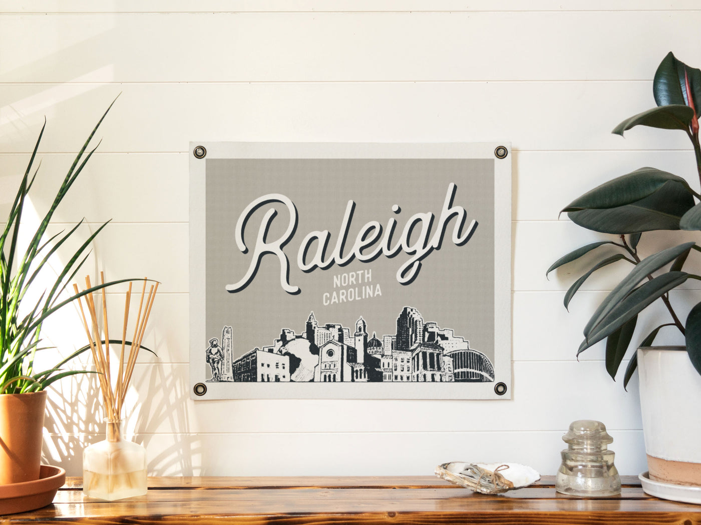 Raleigh, North Carolina City Felt Banner