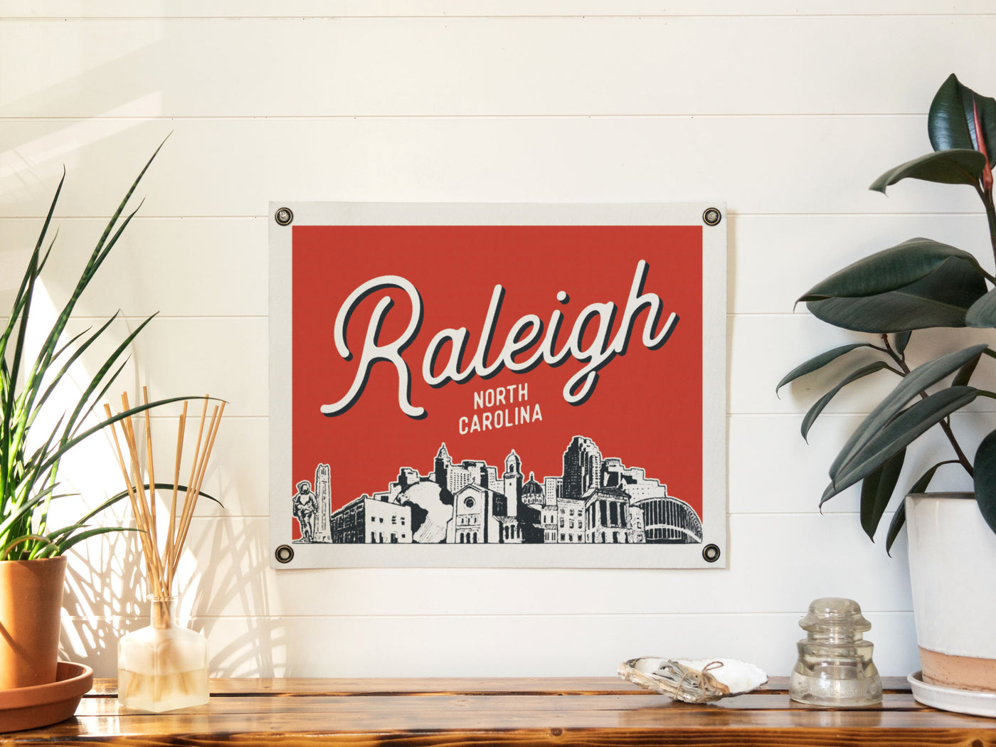 Raleigh, North Carolina City Felt Banner