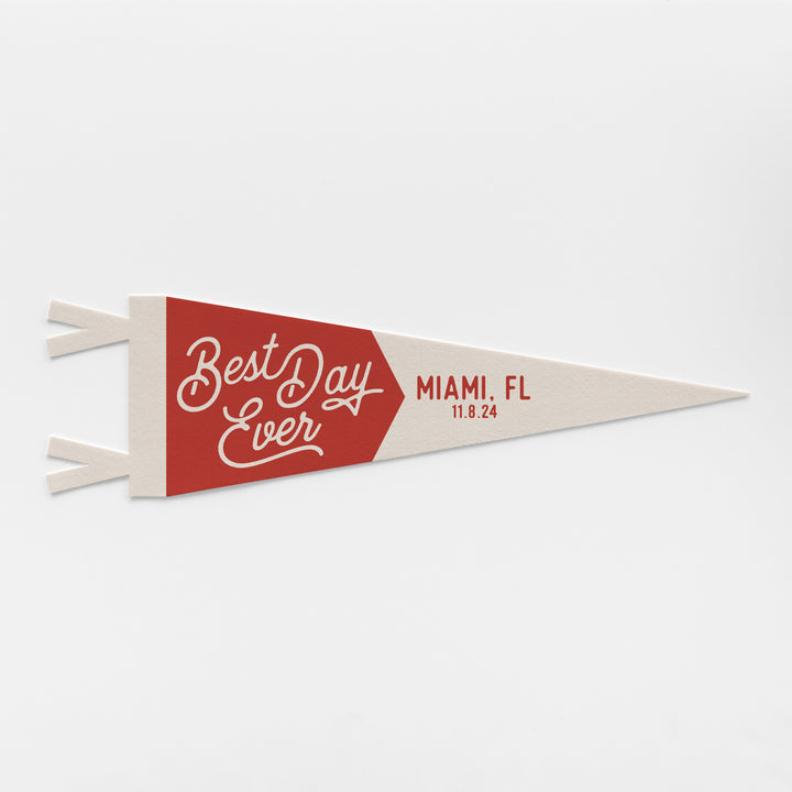 Custom Heritage Wedding Sign Felt Pennant