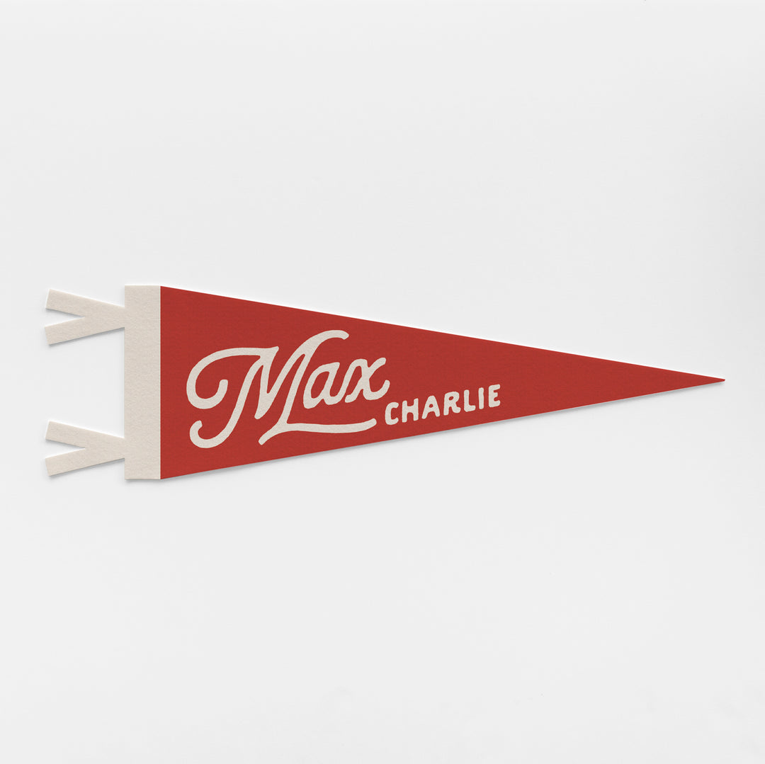 Custom Heritage Name Felt Pennant