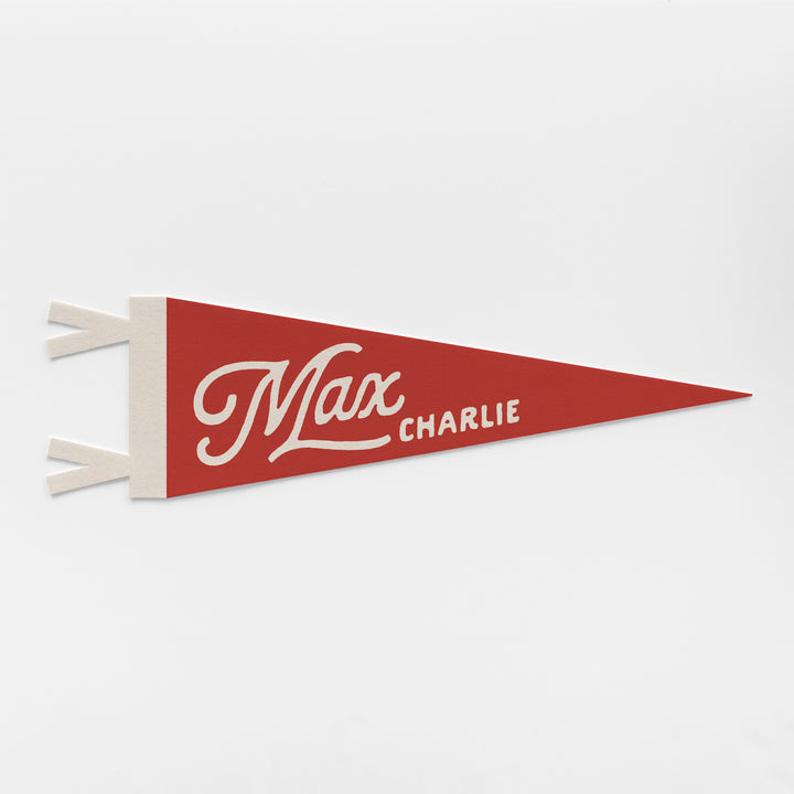 Custom Heritage Name Felt Pennant