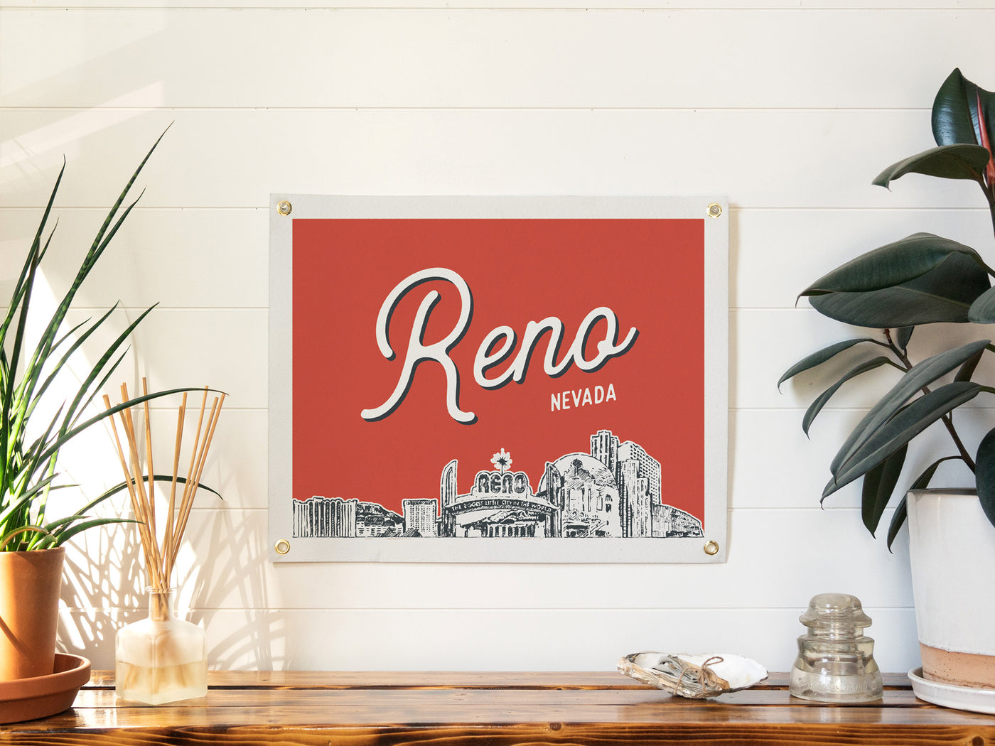 Reno, Nevada City Felt Banner