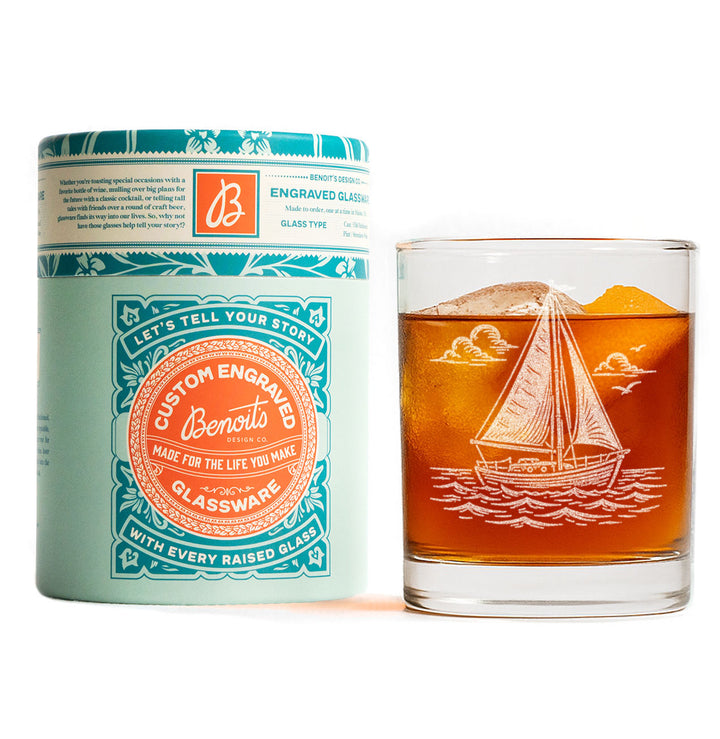 Sailboat Scene Glasses
