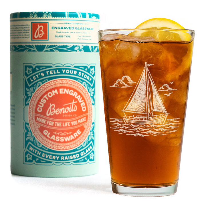 Sailboat Scene Glasses