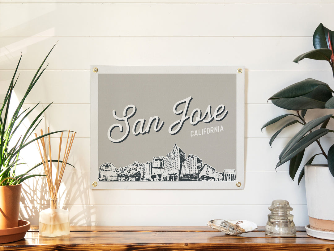 San Jose, California City Felt Banner