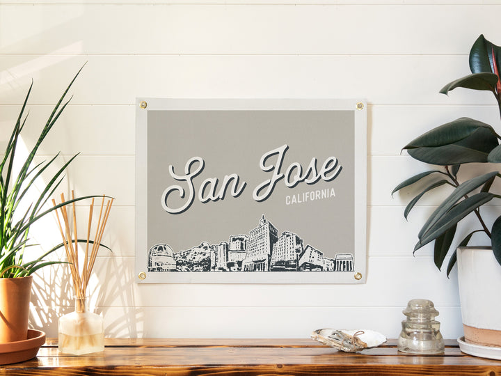 San Jose, California City Felt Banner