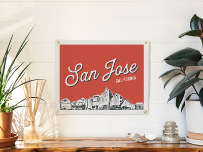 San Jose, California City Felt Banner