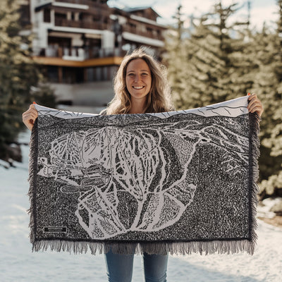 Silverstar, British Columbia Ski Trail Map Blankets