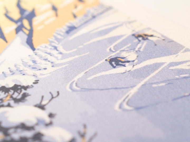 SKI Mountain Felt Banner Blue 24x36