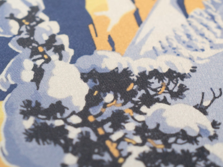 SKI Mountain Felt Banner Blue 16x24