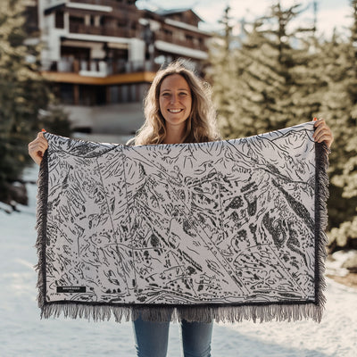 Snowbird, Utah Ski Trail Map Blankets