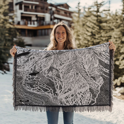 Solitude, Utah Ski Trail Map Blankets