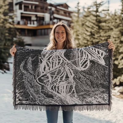 Steamboat, Colorado Ski Trail Map Blankets