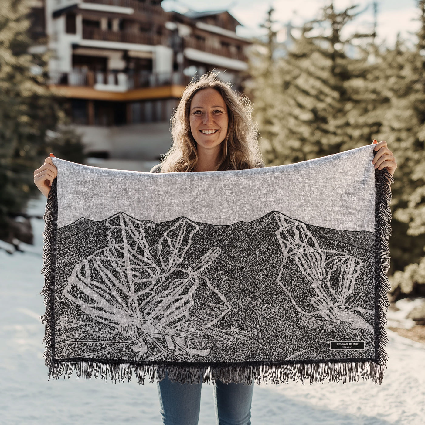 Sugarbush, Vermont Ski Trail Map Blankets