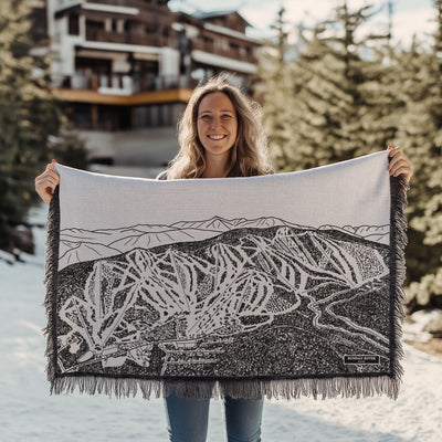 Sunday River, Maine Ski Trail Map Blankets