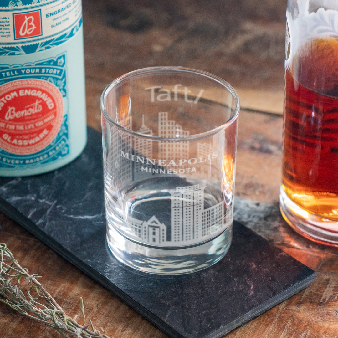 Taft Law Minneapolis, Minnesota Skyline Glasses