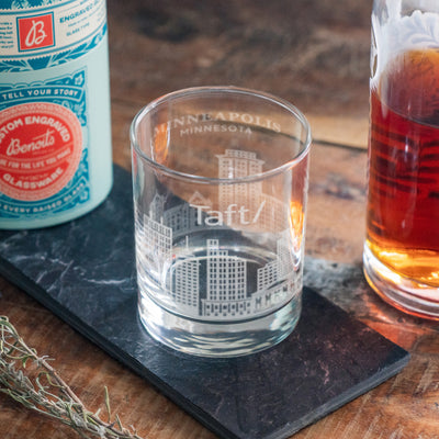 Taft Law Minneapolis, Minnesota Skyline Glasses