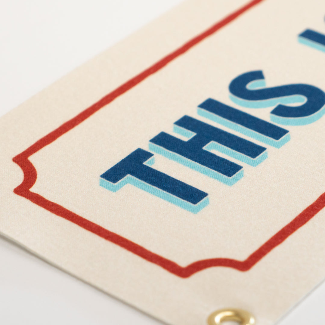 This is a Sign From Above Felt Sign Banner
