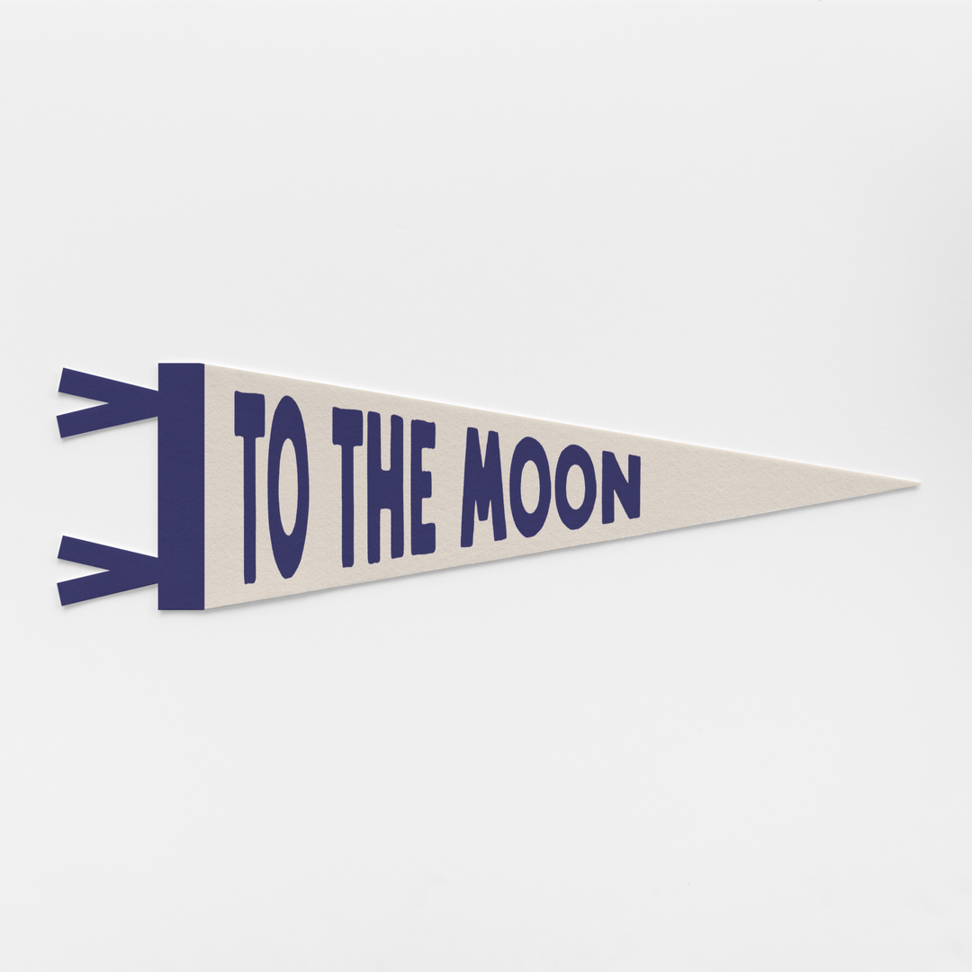 To The Moon Felt Pennant