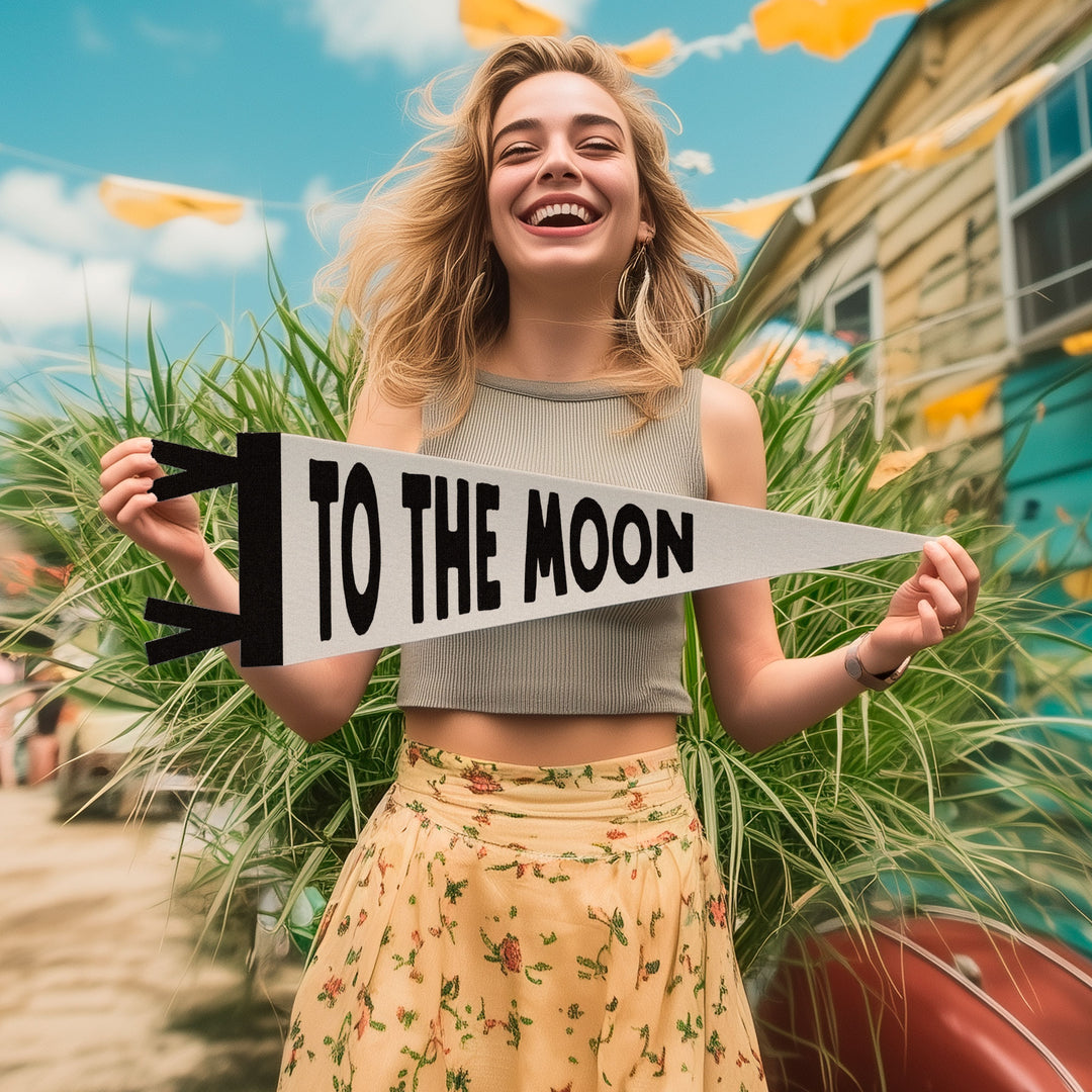 To The Moon Felt Pennant