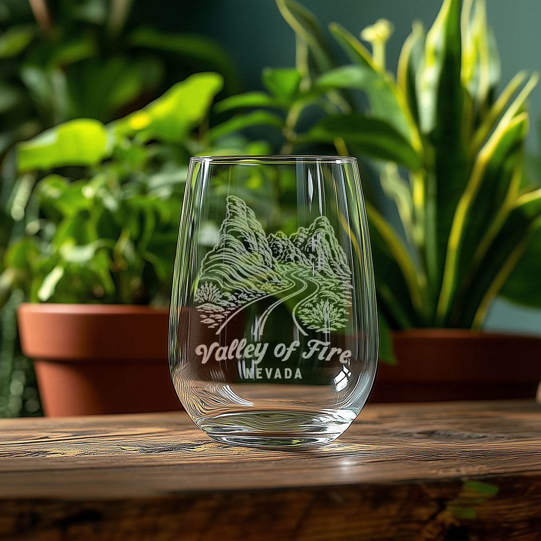 Valley of Fire Engraved Glass