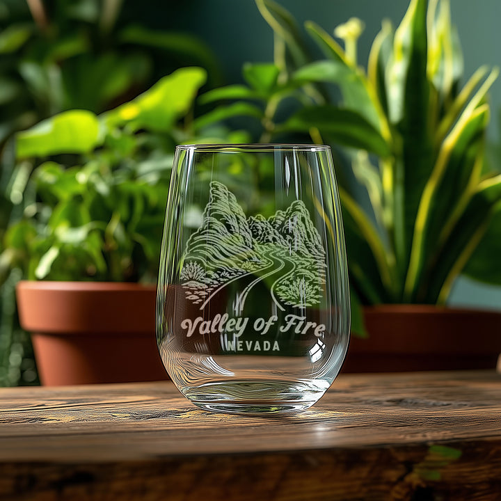Valley of Fire Engraved Glass