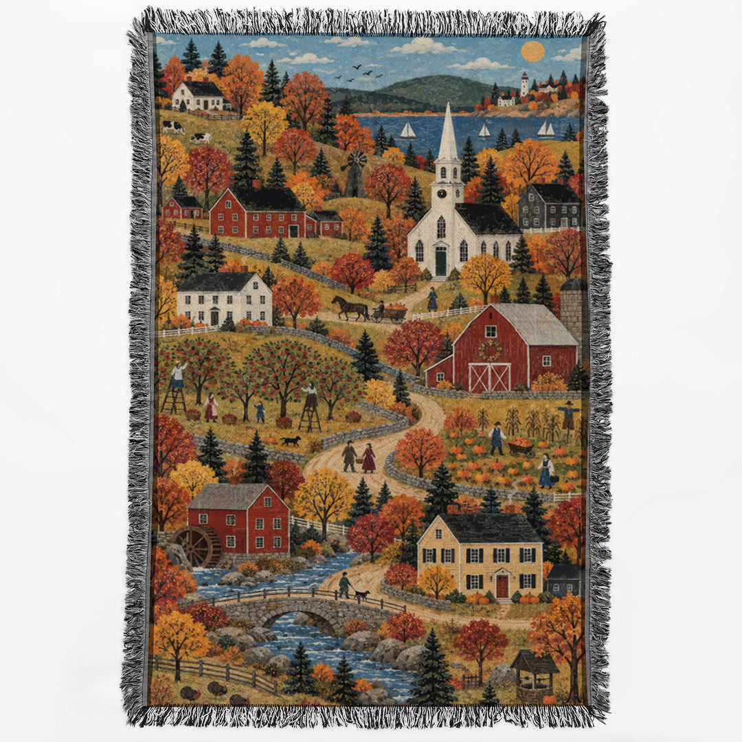 Autumn Folk Art Tapestry