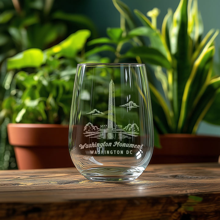 Washington Monument Engraved Glass