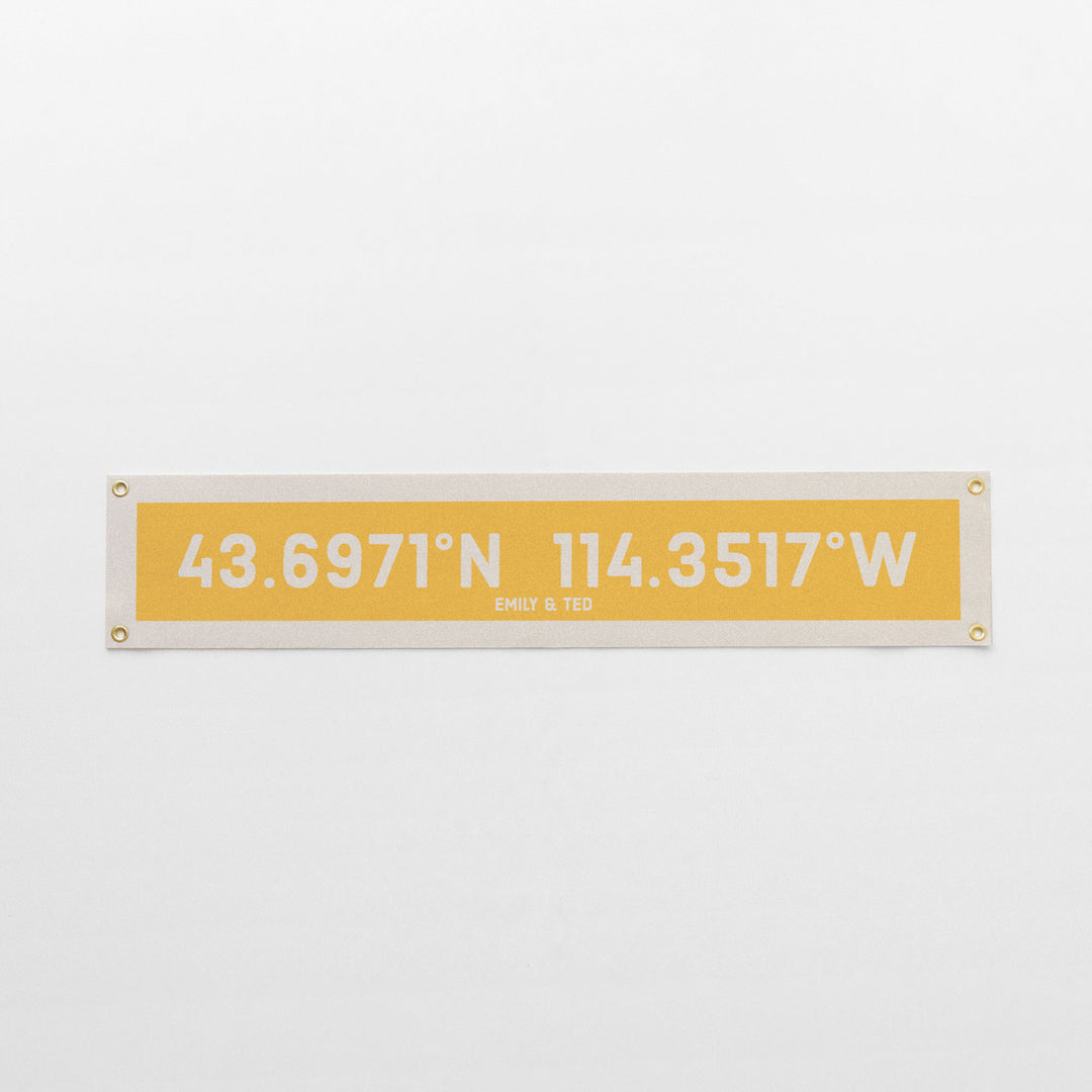 Custom Coordinate Felt Banner