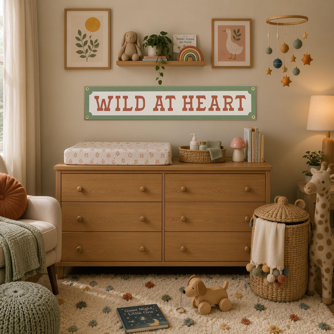 Wild at Heart Felt Banner