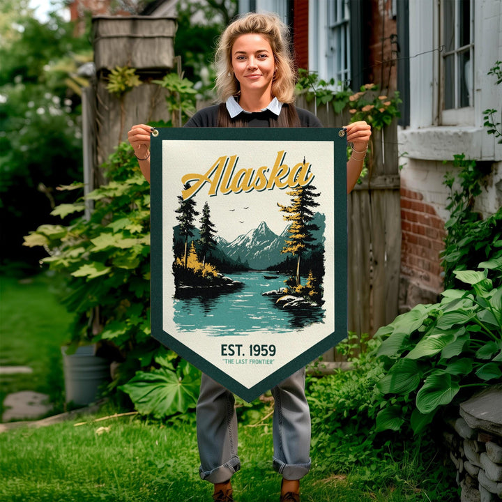 Alaska Felt Camp Flag