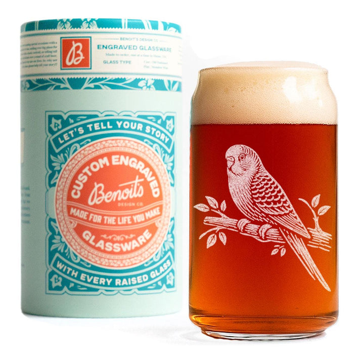Budgie Bird Glass