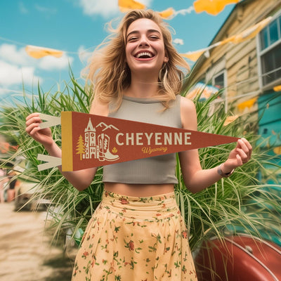 Cheyenne Wyoming Felt Pennant