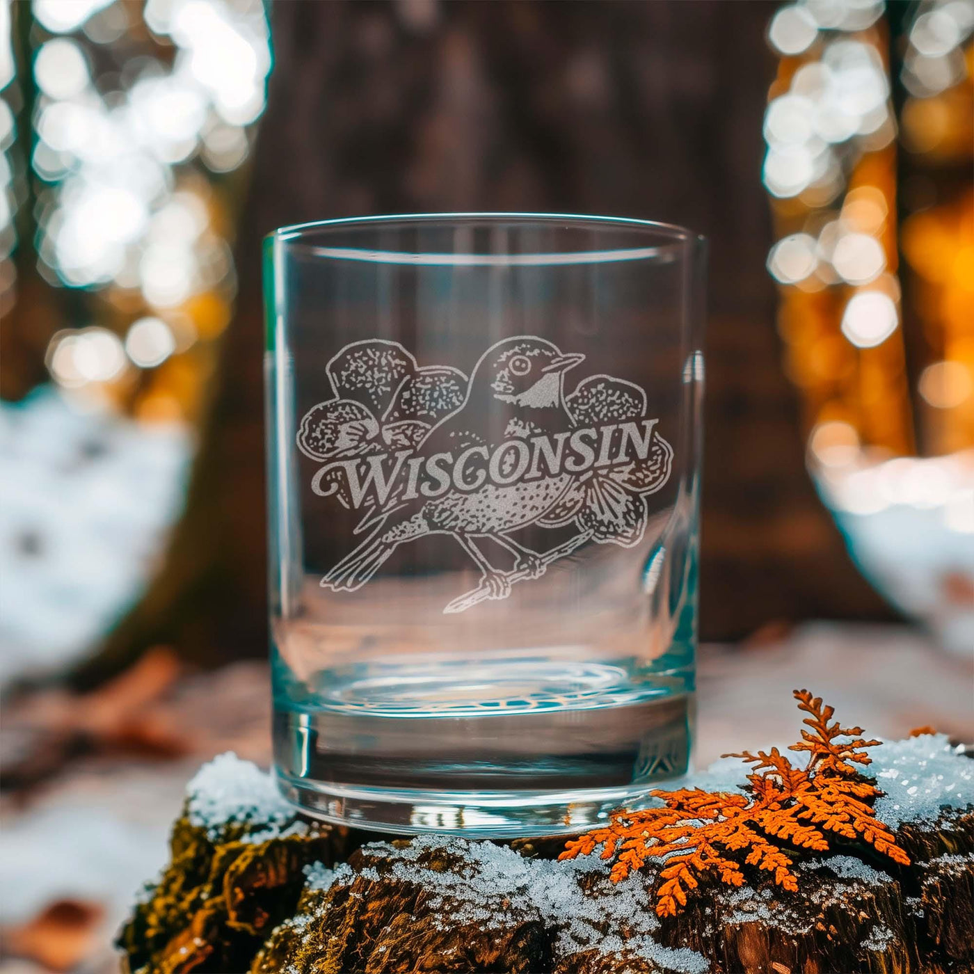 Wisconsin State Bird Glasses