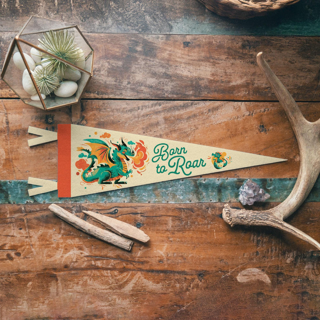 Born to Roar Felt Pennant