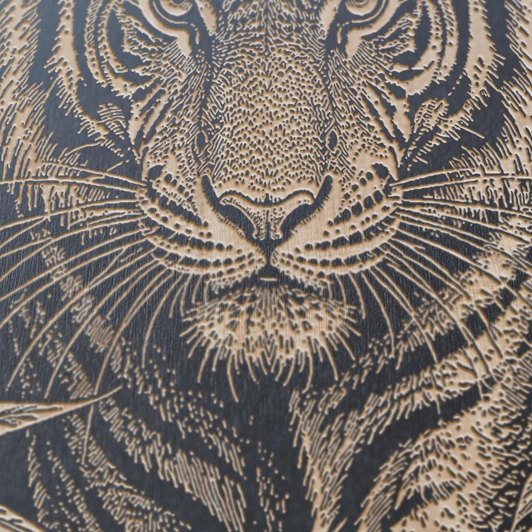 Tiger Engraved Birch Art Panel