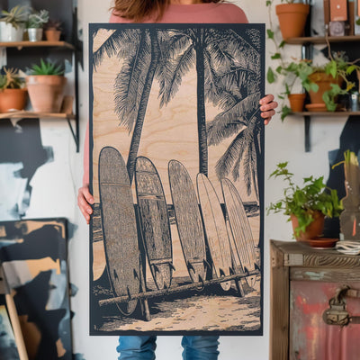 Surf Boards and Palm Trees Wall Art
