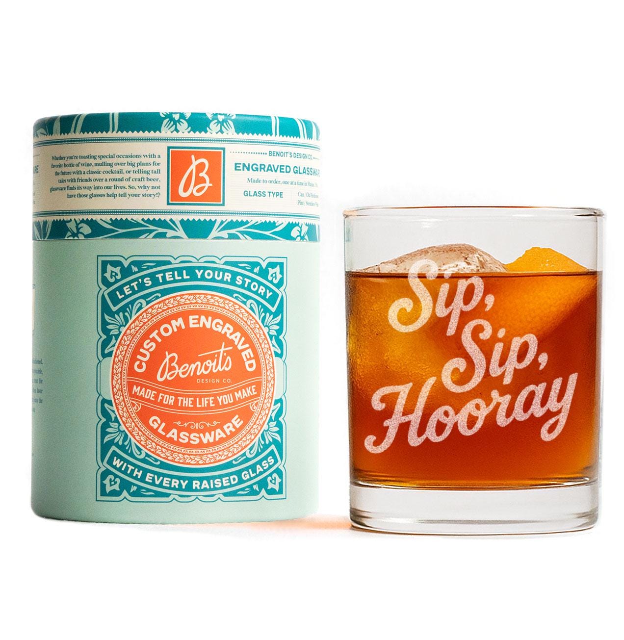 Sip Sip Hooray Glass