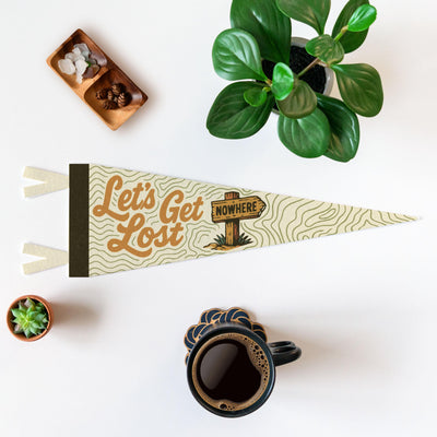 Let's Get Lost Felt Pennant