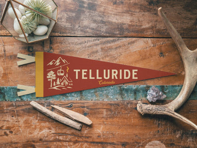 Telluride Colorado Felt Pennant