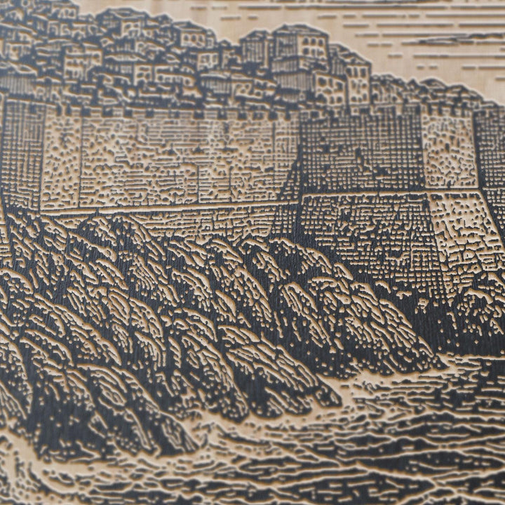 Dubrovnik Croatia Engraved Birch Art Panel