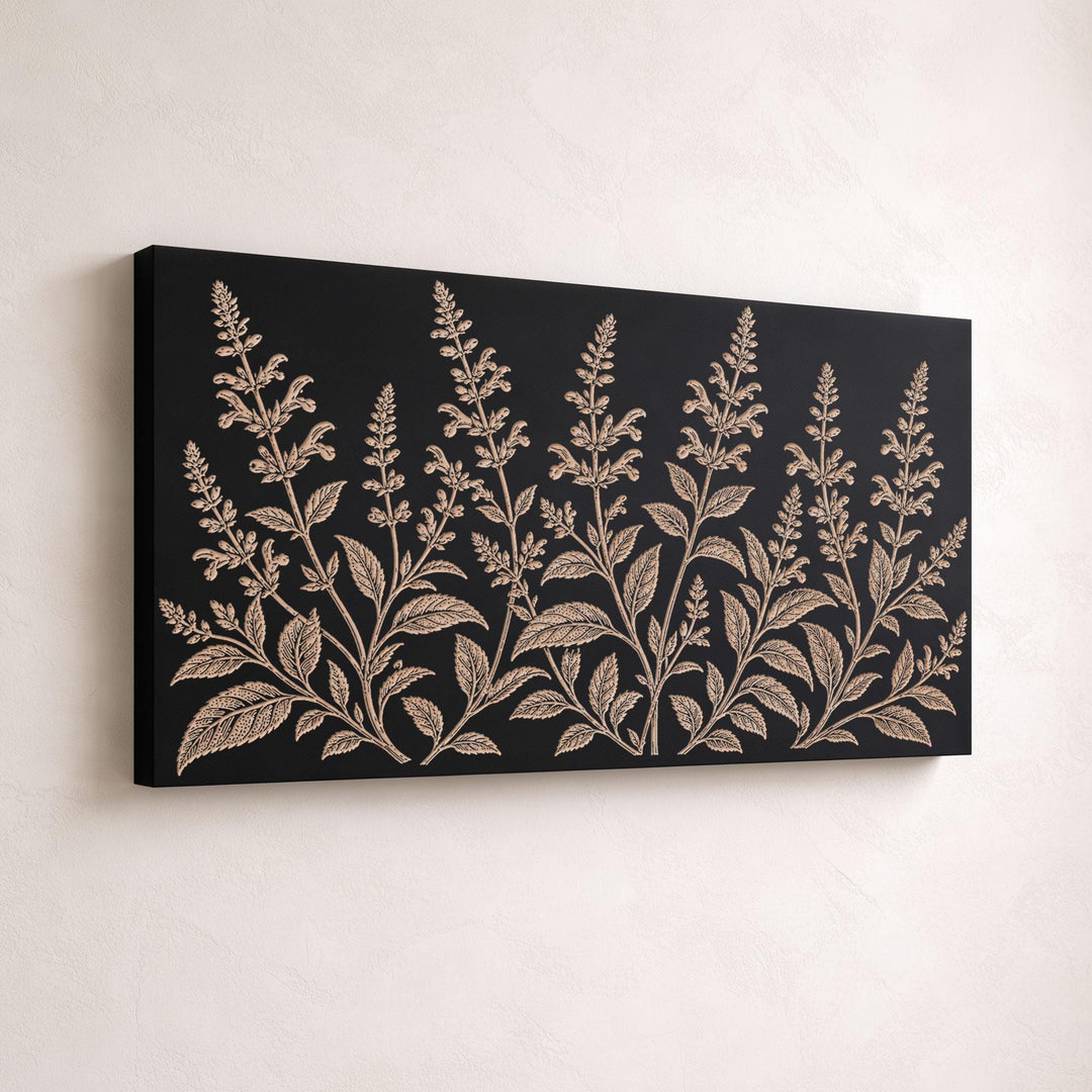 Salvia Engraved Birch Art Panel
